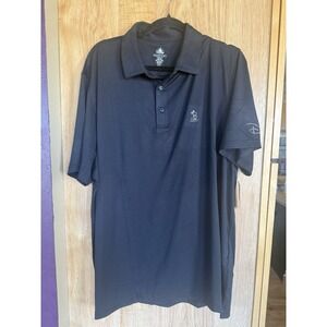 Disney Parks Men's Black Short Sleeve Collared Polo Shirt Sz 3XL Lightweight NWT